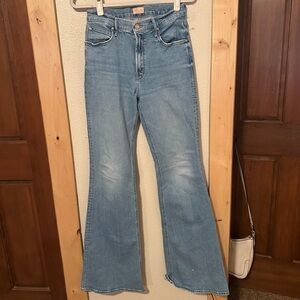 MOTHER Women's Flare Jeans in Light Blue